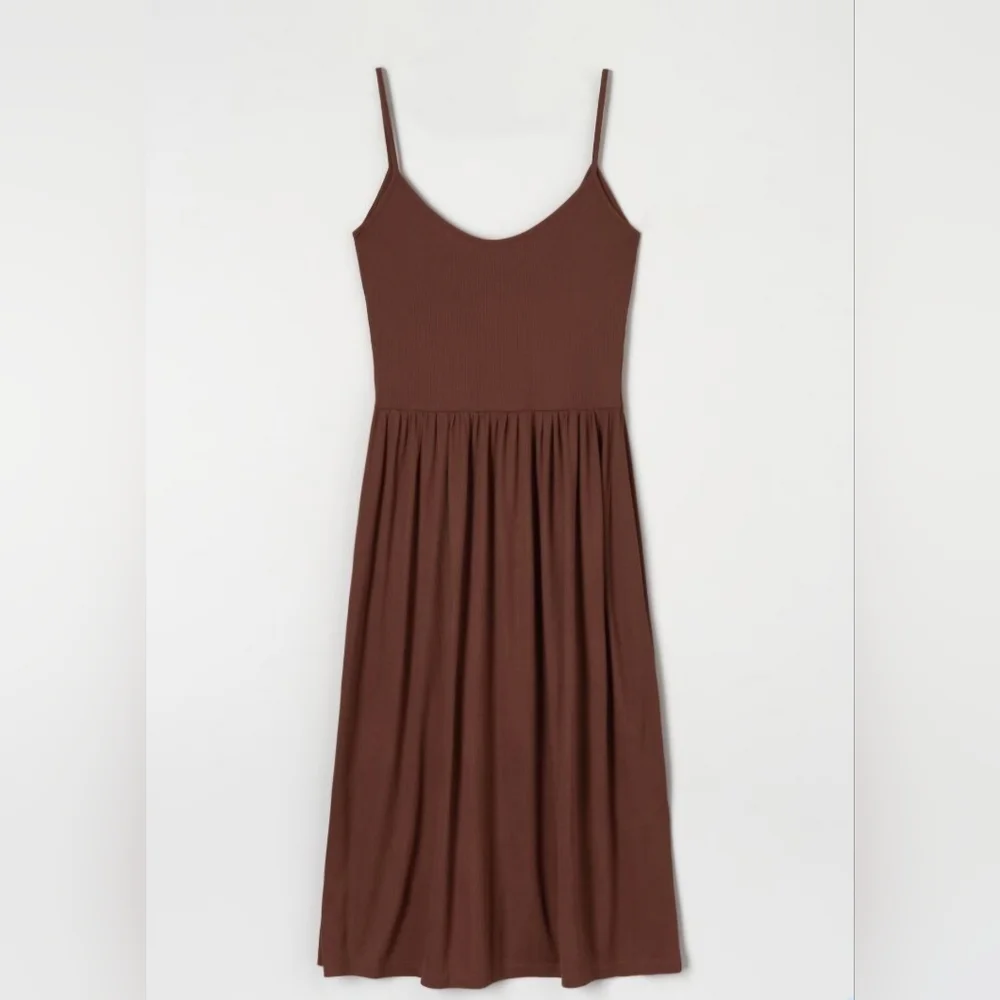 NEW Sinsay Brown Sleeveless Summer Dress Size S Casual Resortwear Minimalist - Picture 3 of 15